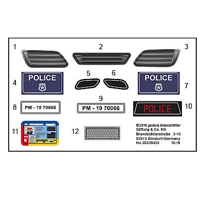 30808425_sparepart/Etikett 70066 "Porsche 911 Police"